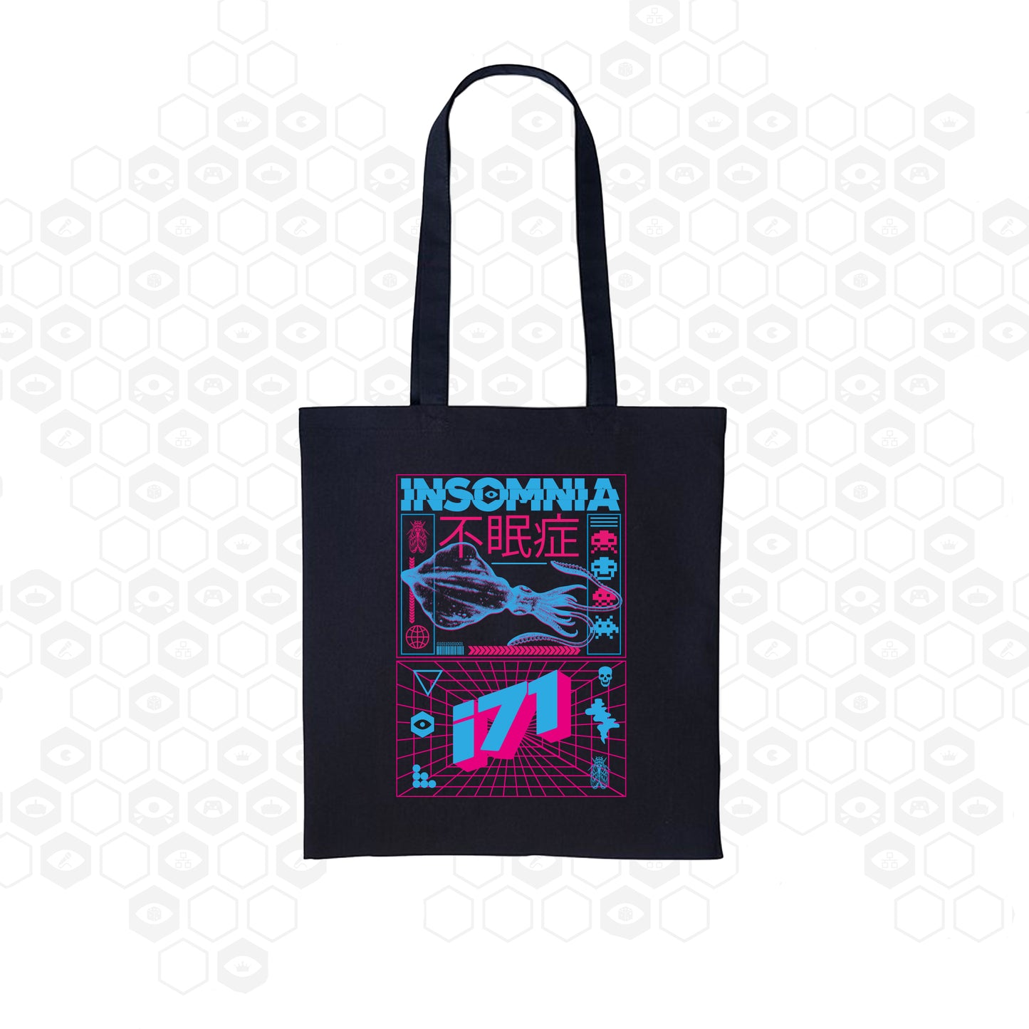 i71 Electric Squid Tote Bag | Black | Insomnia Gaming Festival