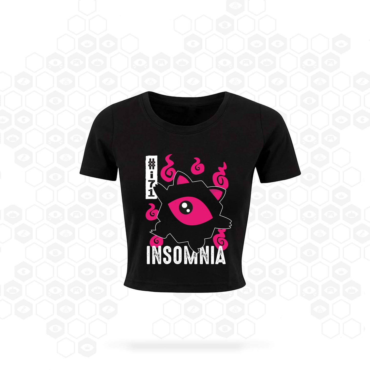 i71 Kawaii Eye Crop Top | Black | Insomnia Gaming Festival