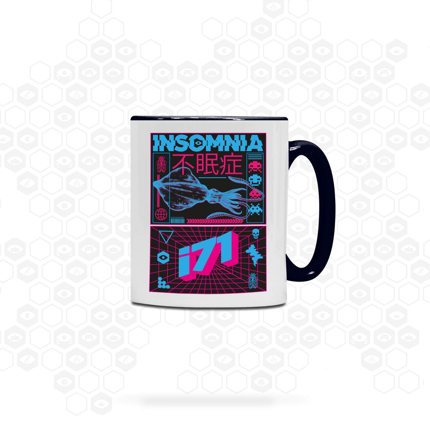 i71 Electric Squid Ceramic Mug | Black/White | Insomnia Gaming Festival