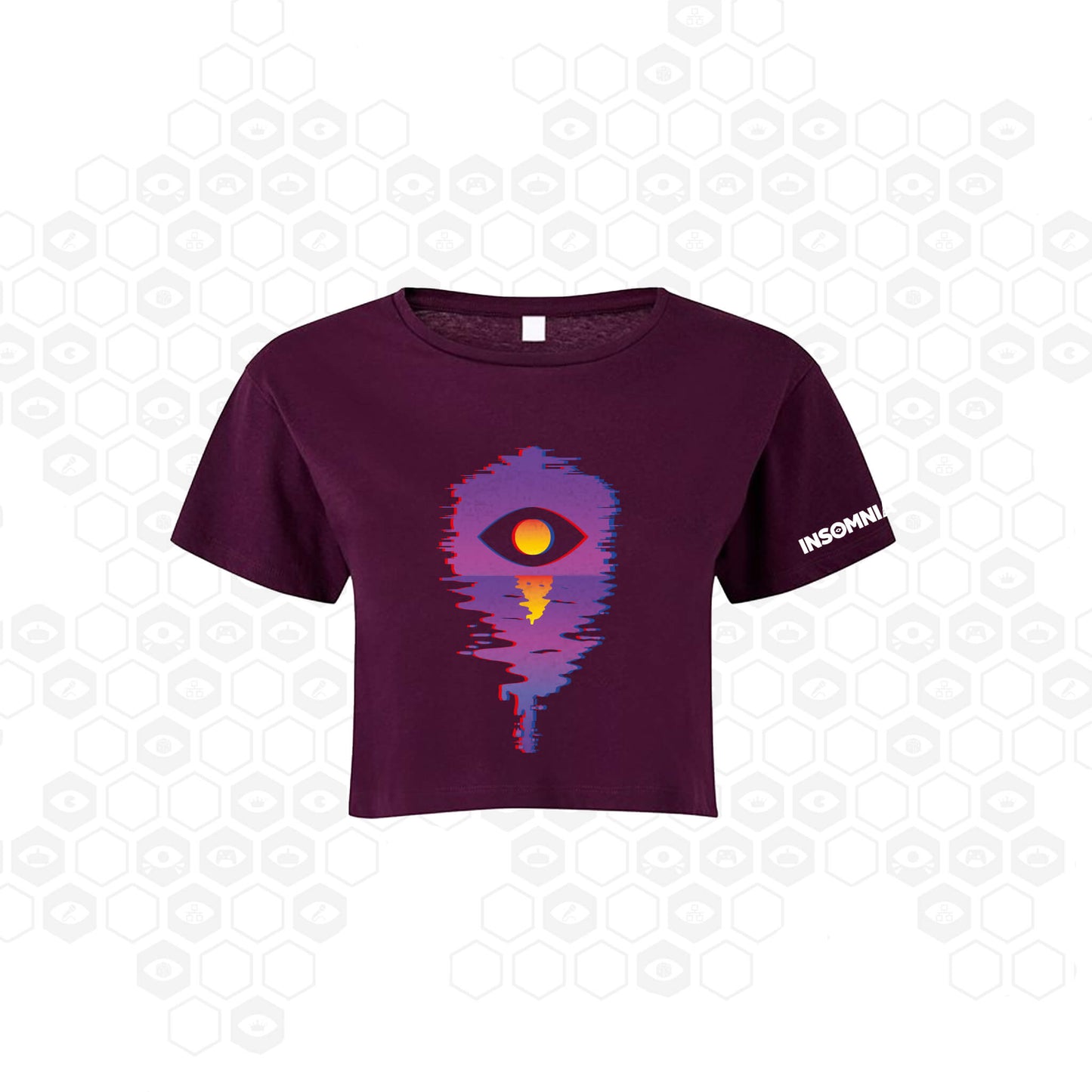 i71 Sunset Eye Crop Top | Mulberry | Insomnia Gaming Festival