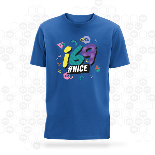 i69 90's Style Royal Blue T-Shirt | Insomnia Gaming Festival