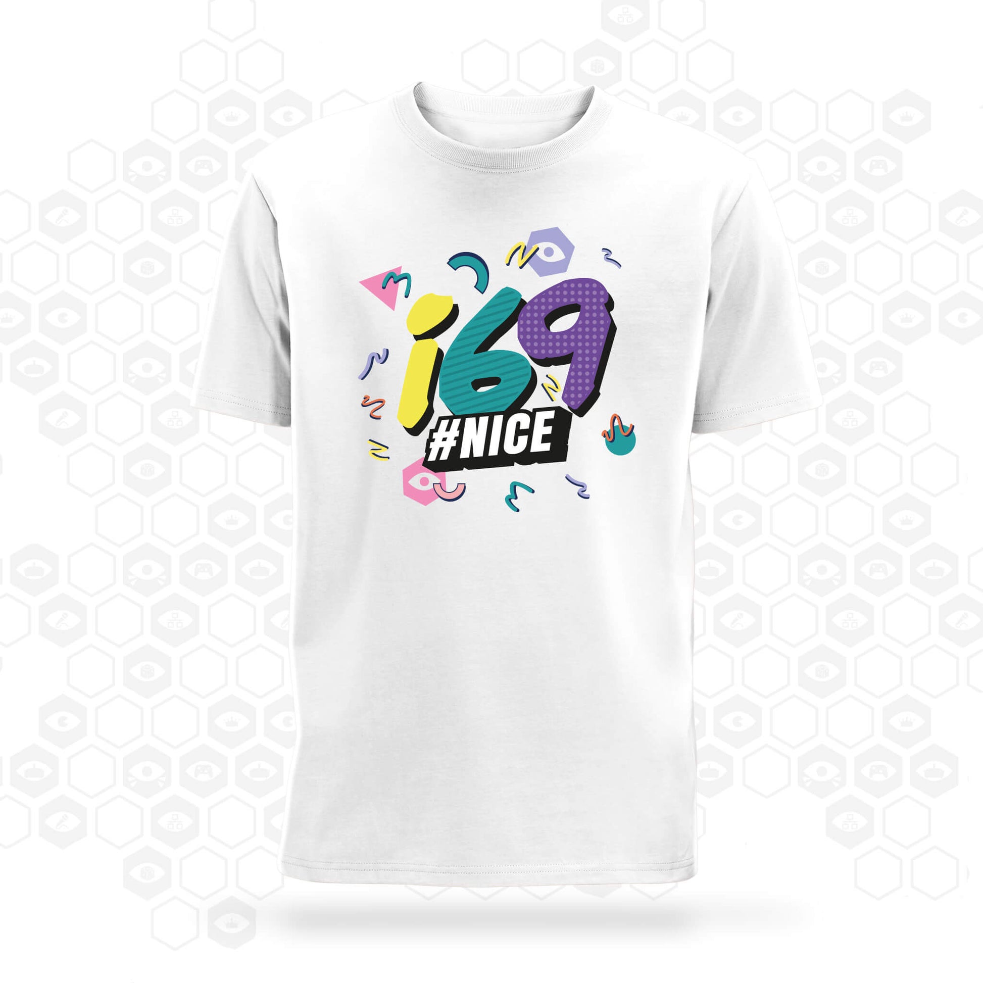 i69 90's Style White T-Shirt | Insomnia Gaming Festival