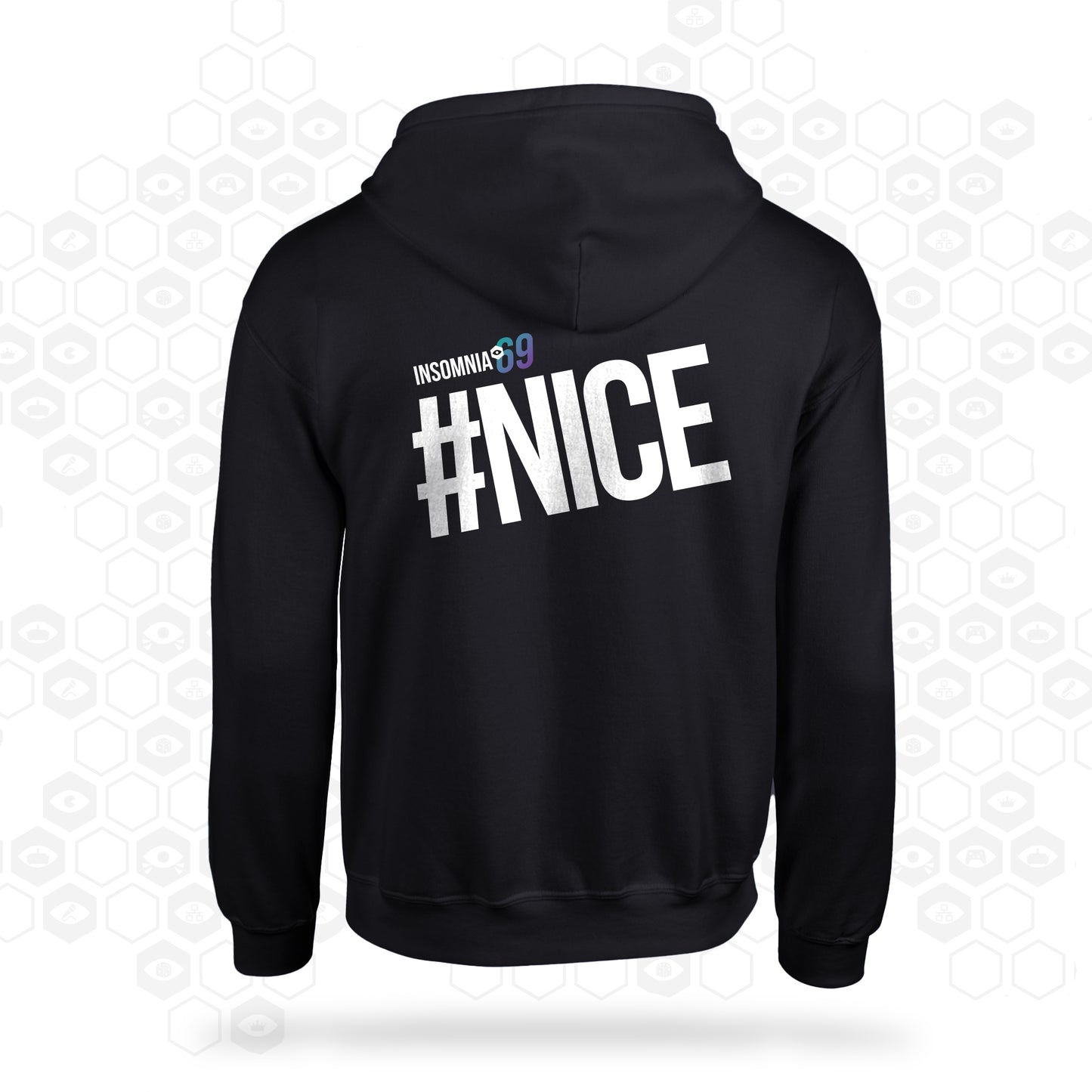 i69 #Nice Zip Hoodie Black Back | Insomnia Gaming Festival