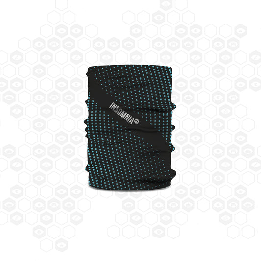 Cloth face covering/neck tube with mesh design and Insomnia logo