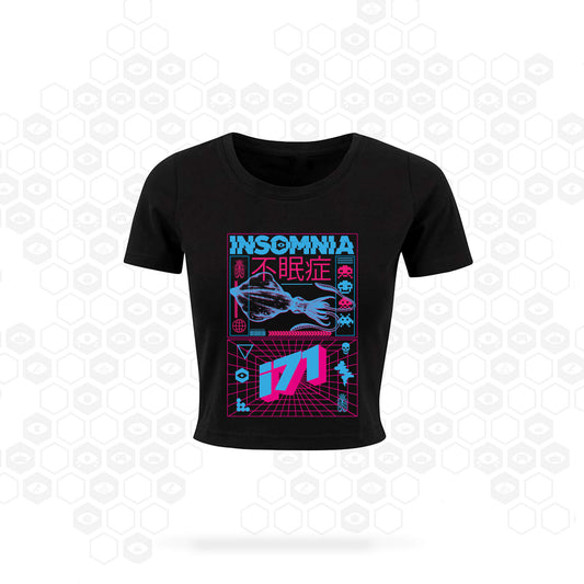 i71 Electric Squid Crop Top | Black | Insomnia Gaming Festival