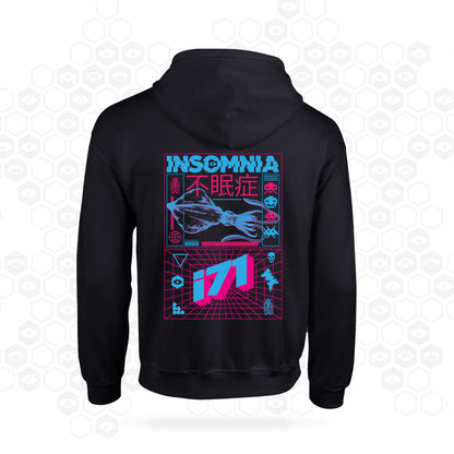i71 Electric Squid Zipped Hoodie | Black | Back | Insomnia Gaming Festival