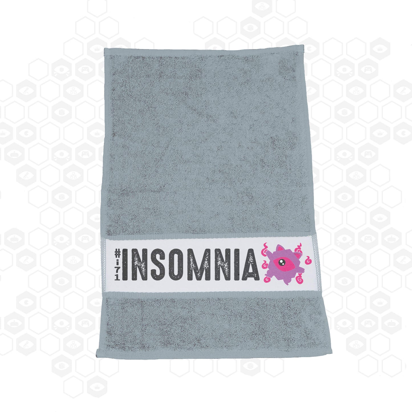 i71 Kawaii Eye Towel | Grey | Insomnia Gaming Festival