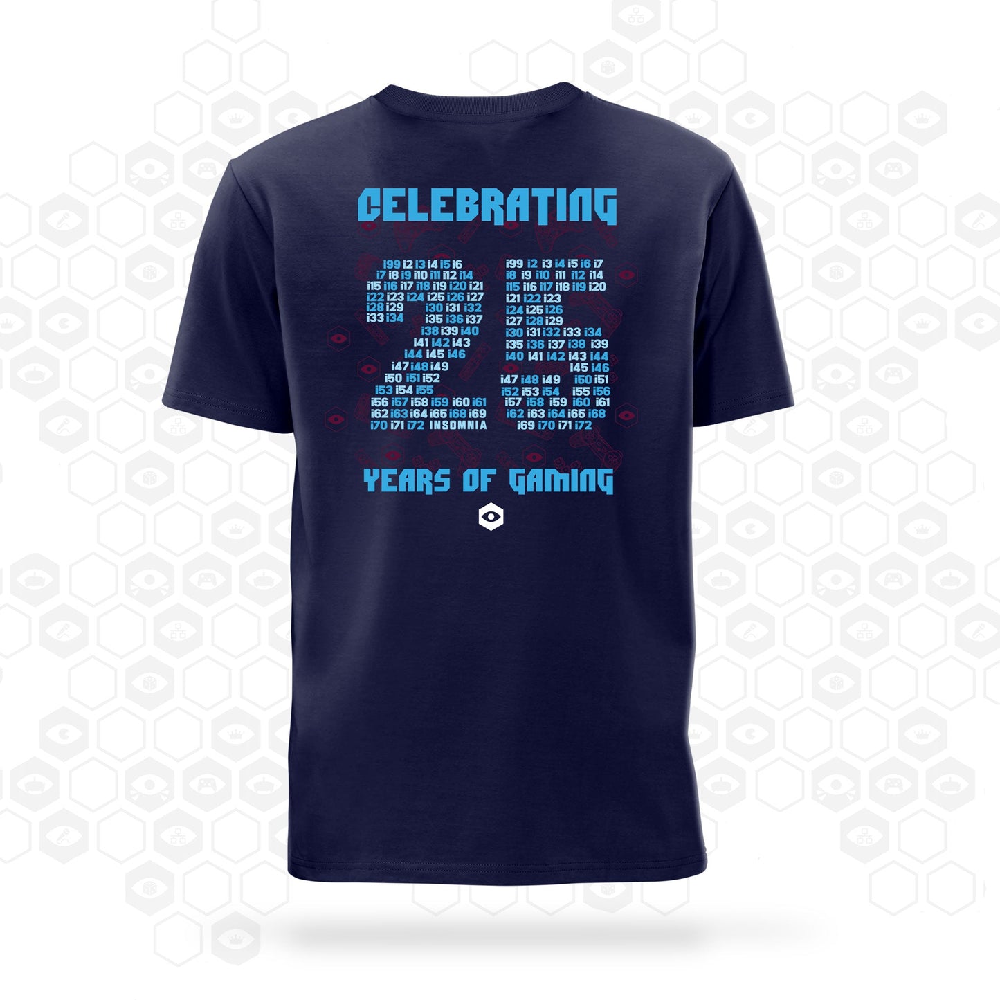 25th Anniversary T-Shirt | Navy | Back View | Insomnia Gaming Festival