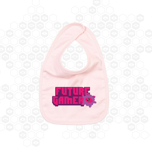 Powder Pink Future Gamer Baby Bib