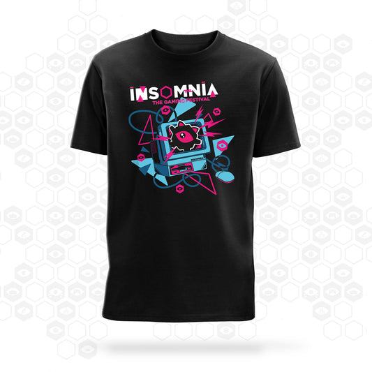 i72 Retro Computer T-Shirt | Black | Insomnia Gaming Festival