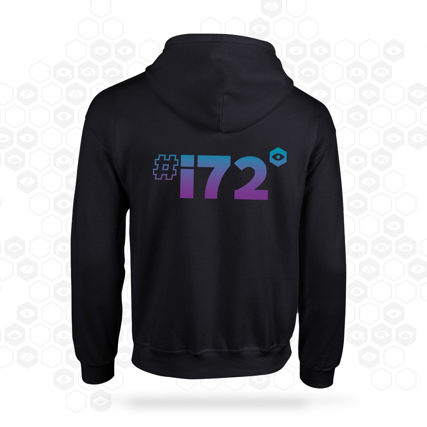 i72 Event Zip Hoodie | Black | Back View | Insomnia Gaming Festival