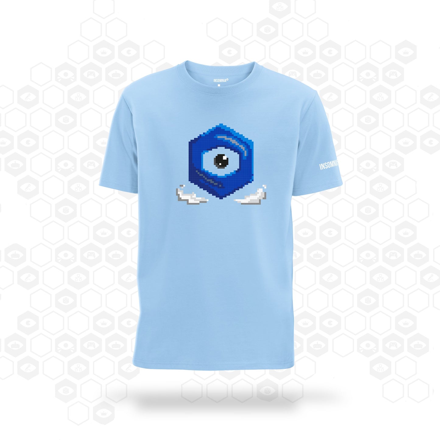 Light blue Insomnia 8-bit Spin dash t-shirt